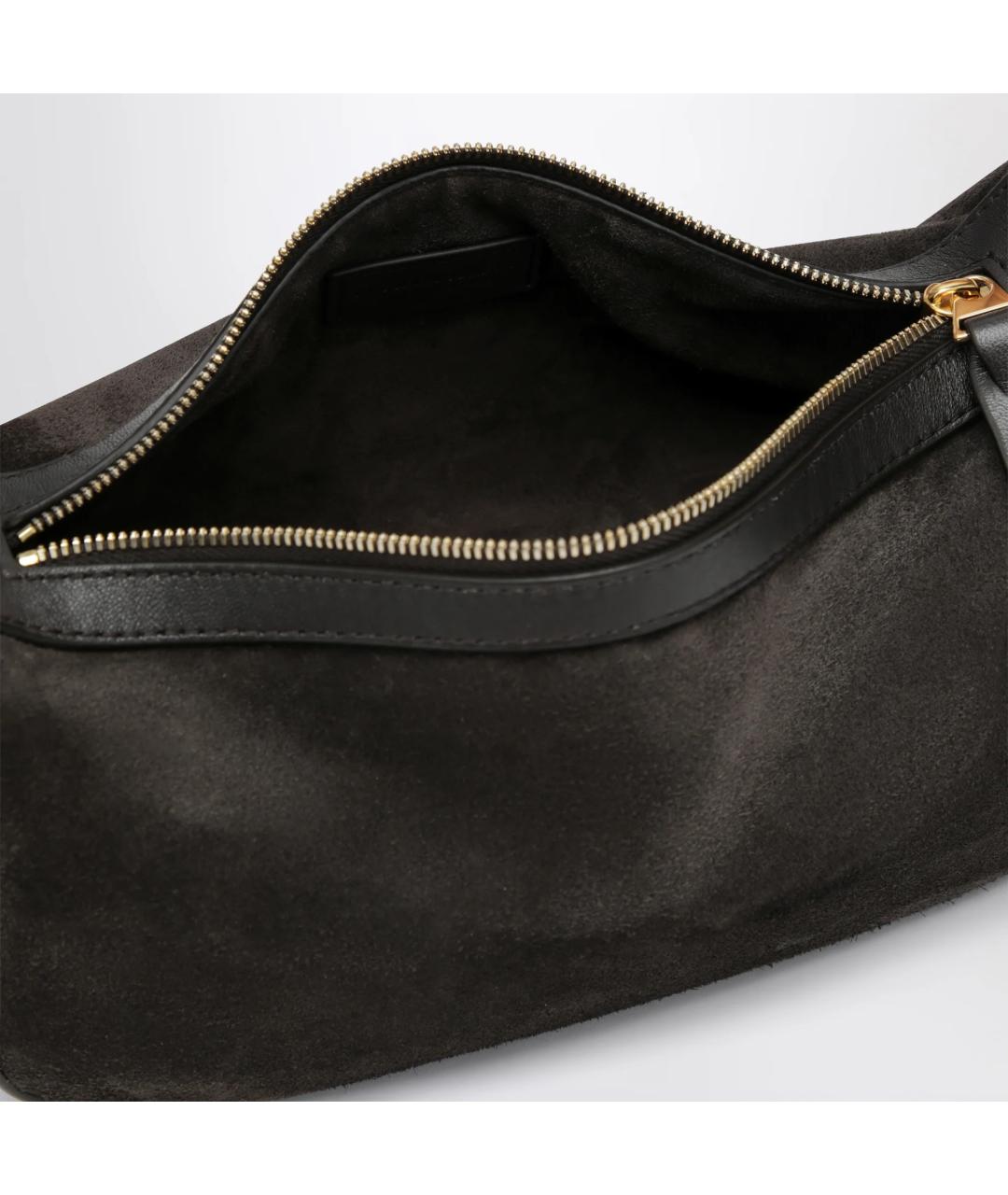 BOTTEGA VENETA Коричневая замшевая сумка через плечо, фото 4