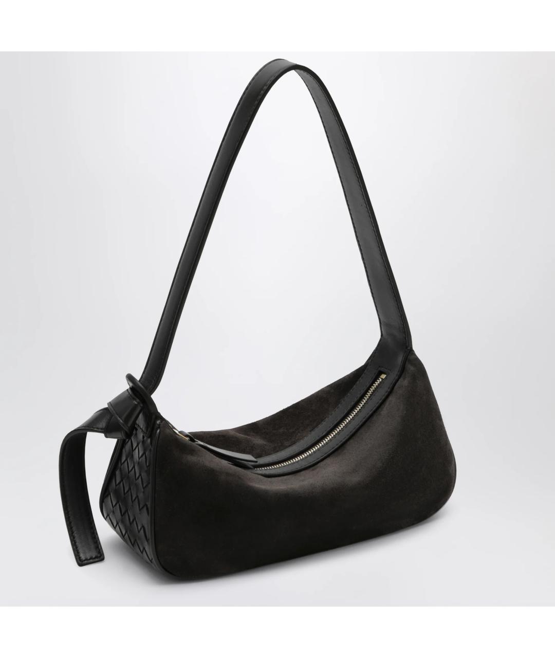 BOTTEGA VENETA Коричневая замшевая сумка через плечо, фото 2