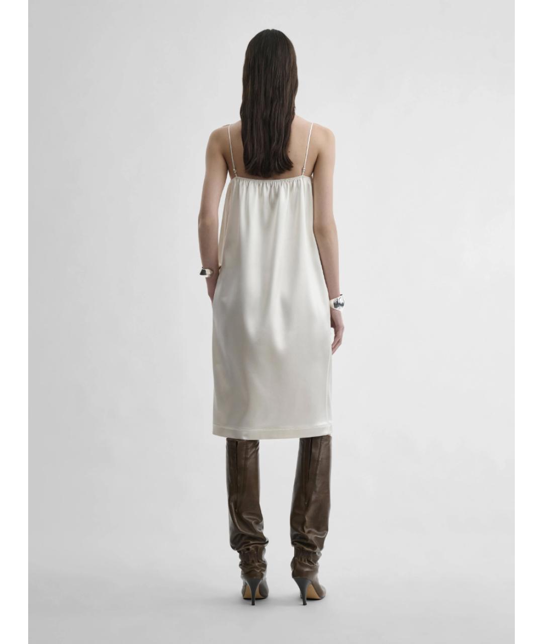 PHOEBE PHILO Белый шелковый сарафан, фото 4