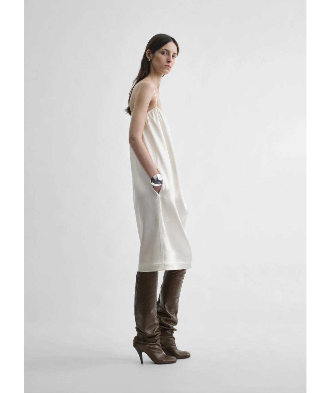 PHOEBE PHILO Белый шелковый сарафан, фото 3