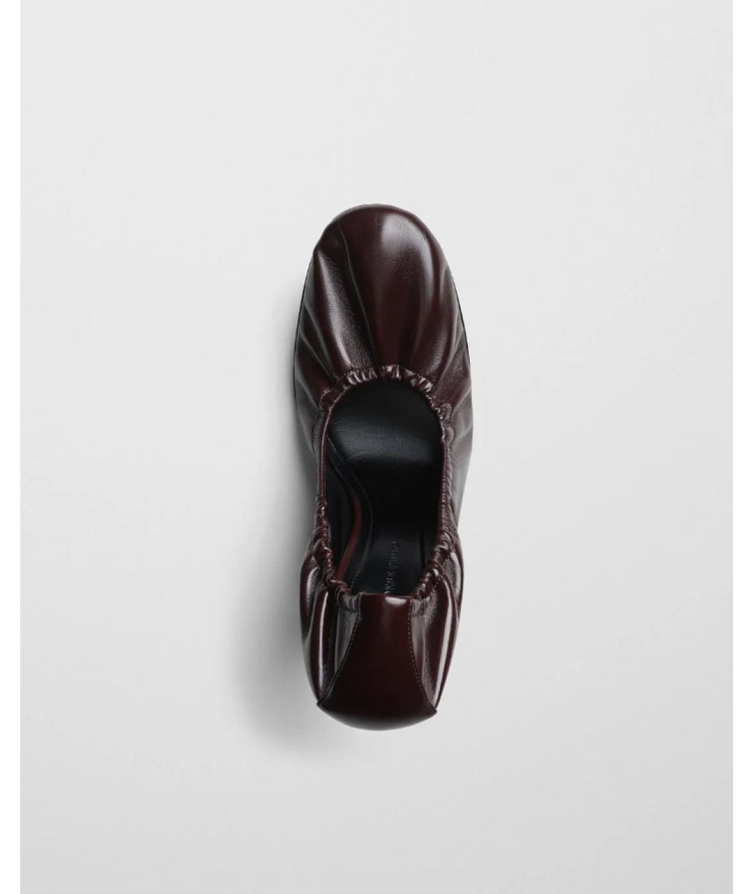 PHOEBE PHILO Бордовые кожаные туфли, фото 3