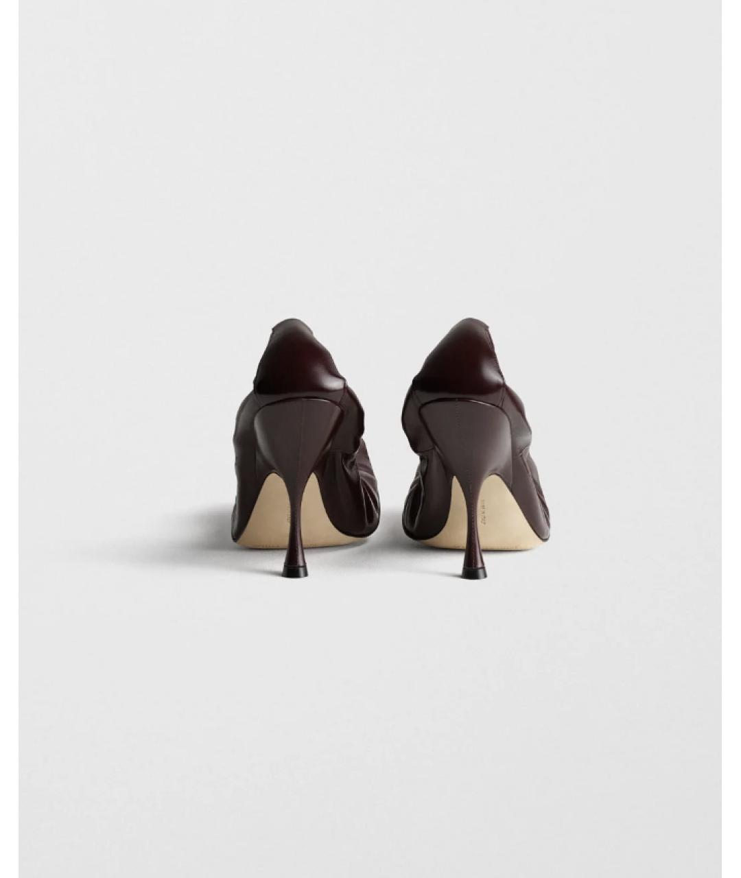 PHOEBE PHILO Бордовые кожаные туфли, фото 4