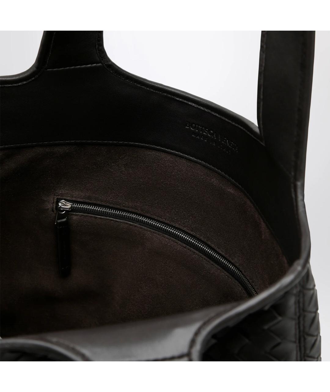 BOTTEGA VENETA Коричневая кожаная сумка тоут, фото 3