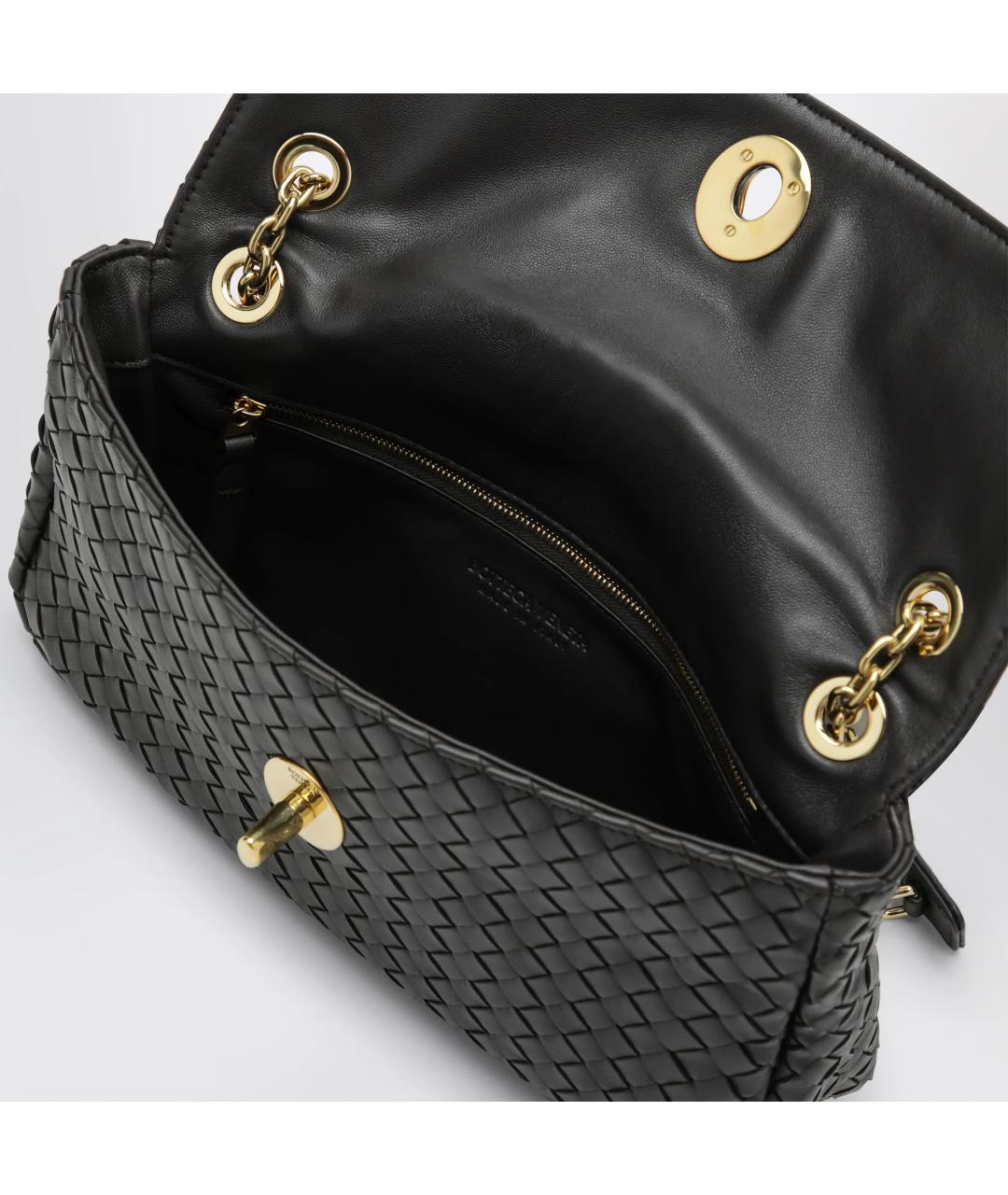 BOTTEGA VENETA Коричневая кожаная сумка через плечо, фото 4