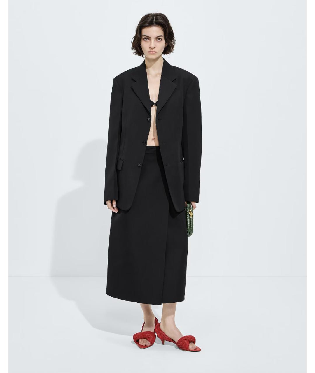 BOTTEGA VENETA Черный шерстяной жакет/пиджак, фото 5
