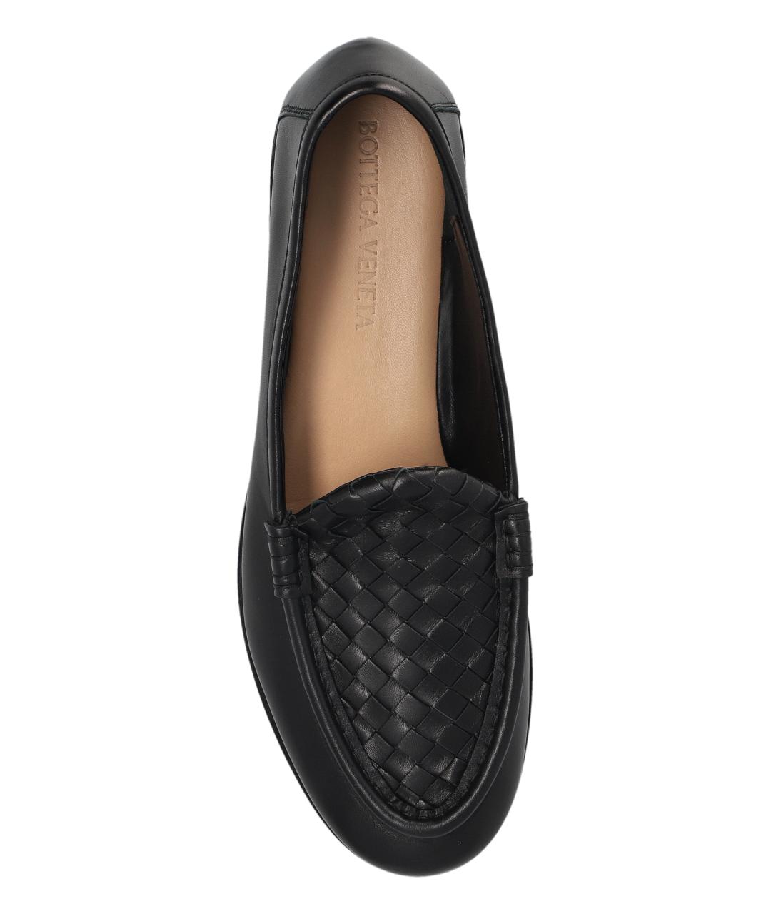 BOTTEGA VENETA Черные кожаные лоферы, фото 5
