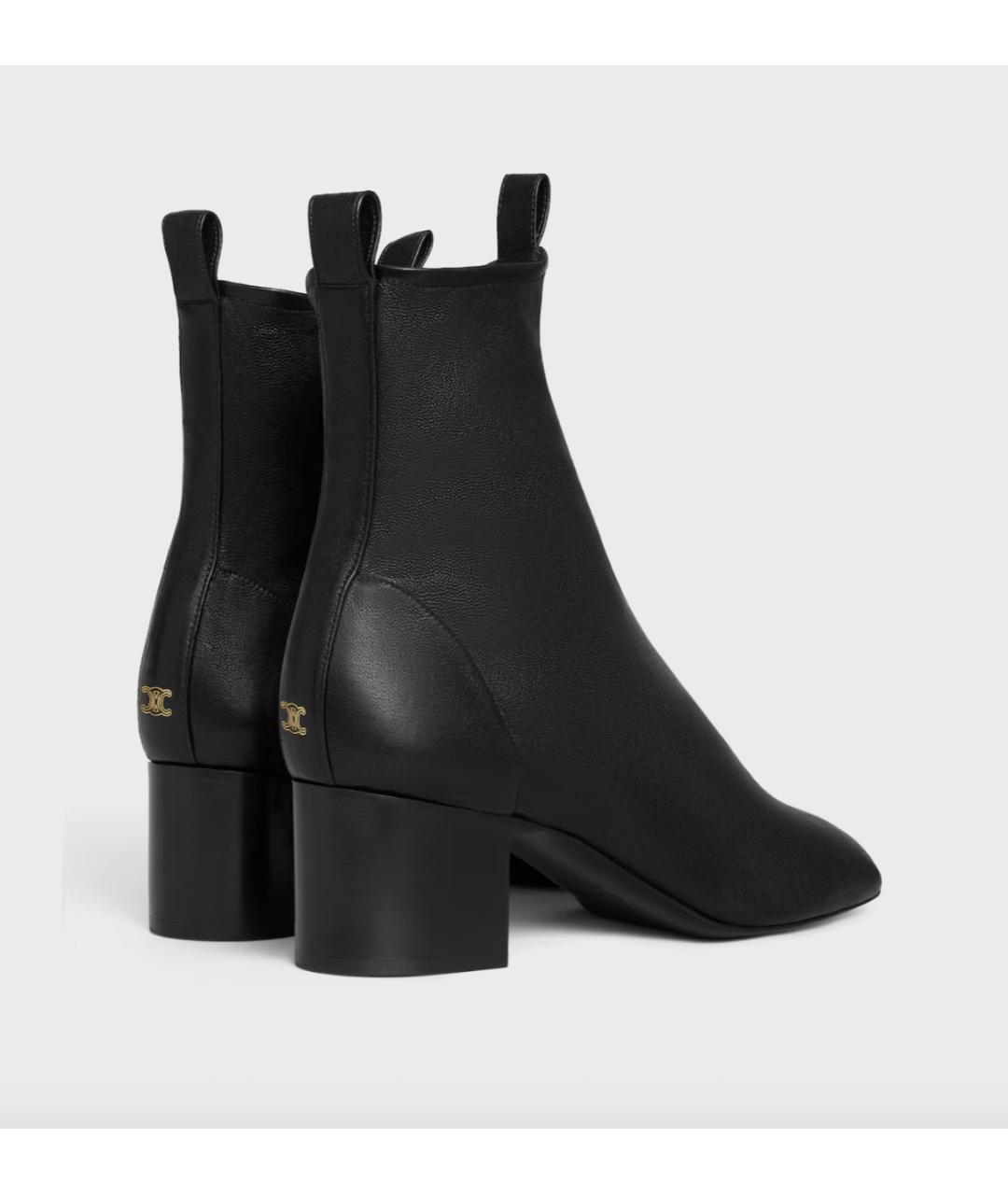 CELINE Черные кожаные ботильоны, фото 3