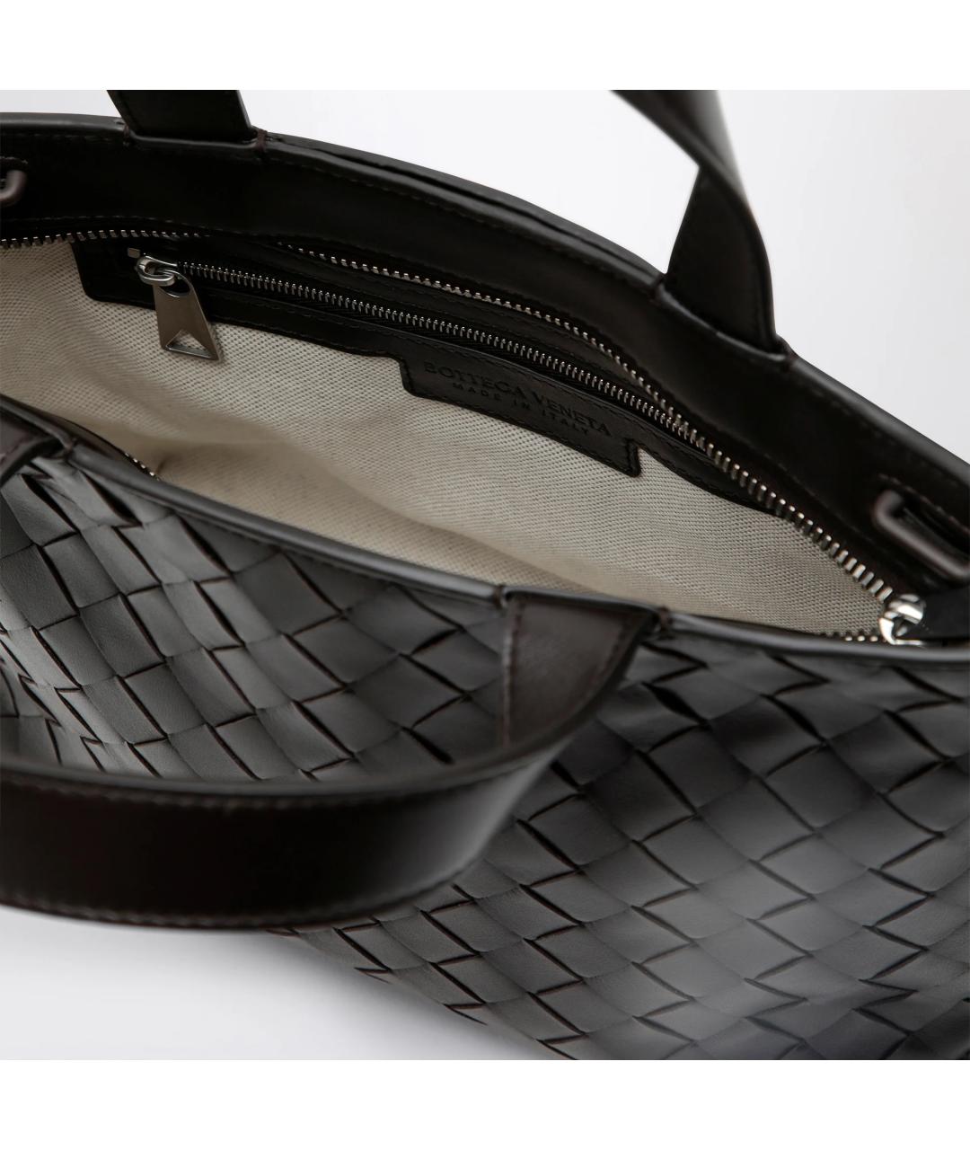 BOTTEGA VENETA Коричневая кожаная сумка тоут, фото 4