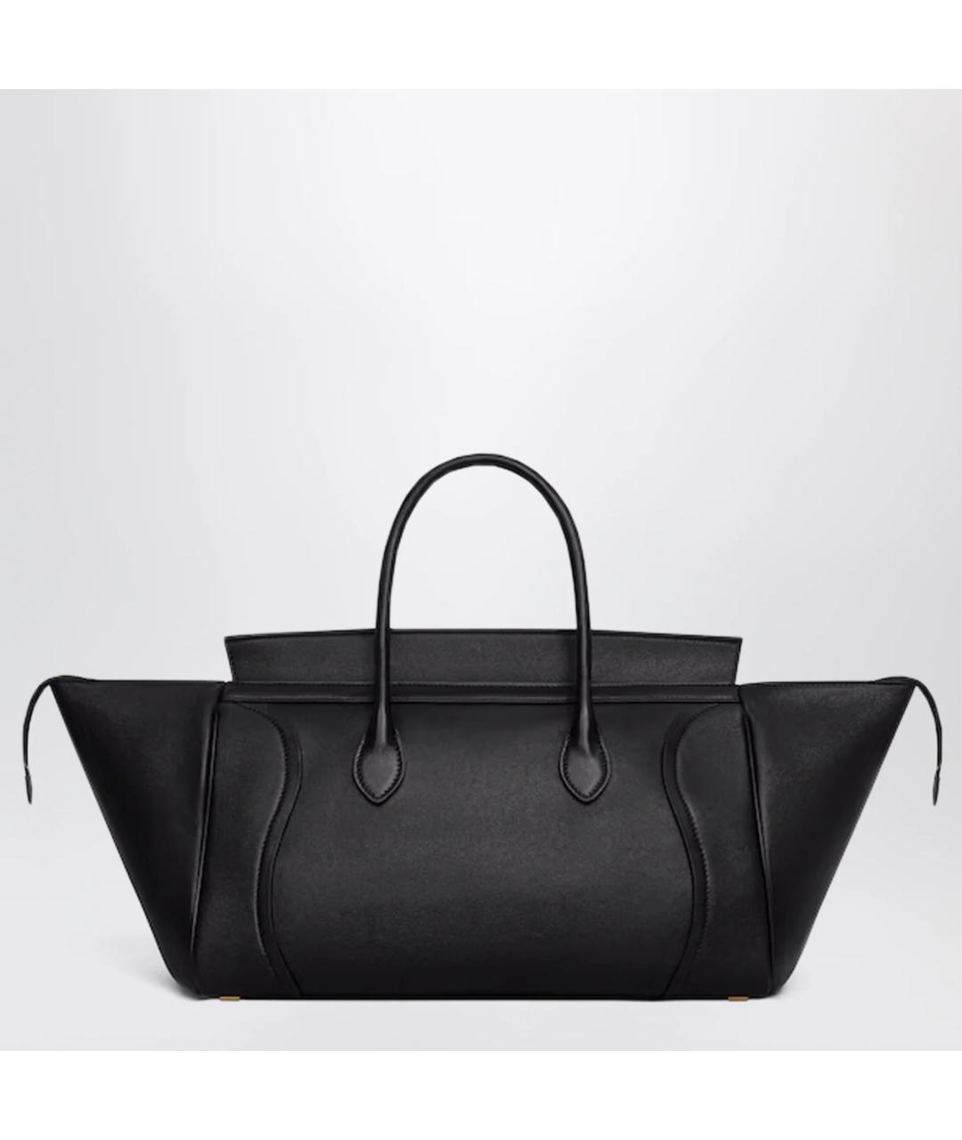 CELINE Черная кожаная сумка тоут, фото 2