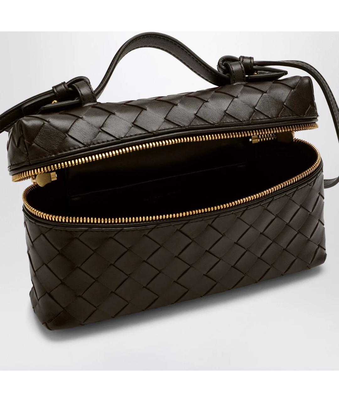 BOTTEGA VENETA Коричневая кожаная сумка через плечо, фото 4