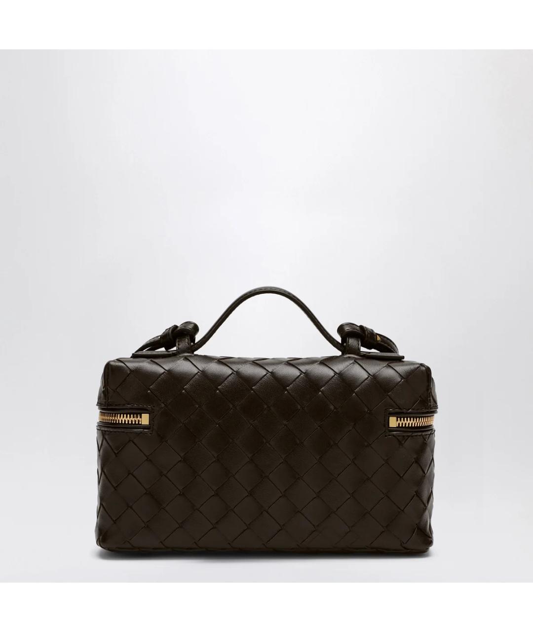 BOTTEGA VENETA Коричневая кожаная сумка через плечо, фото 3