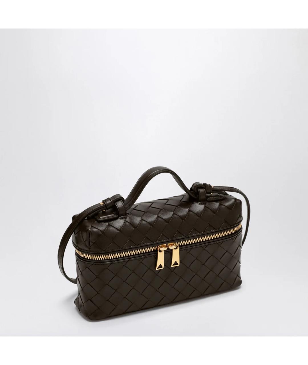 BOTTEGA VENETA Коричневая кожаная сумка через плечо, фото 2