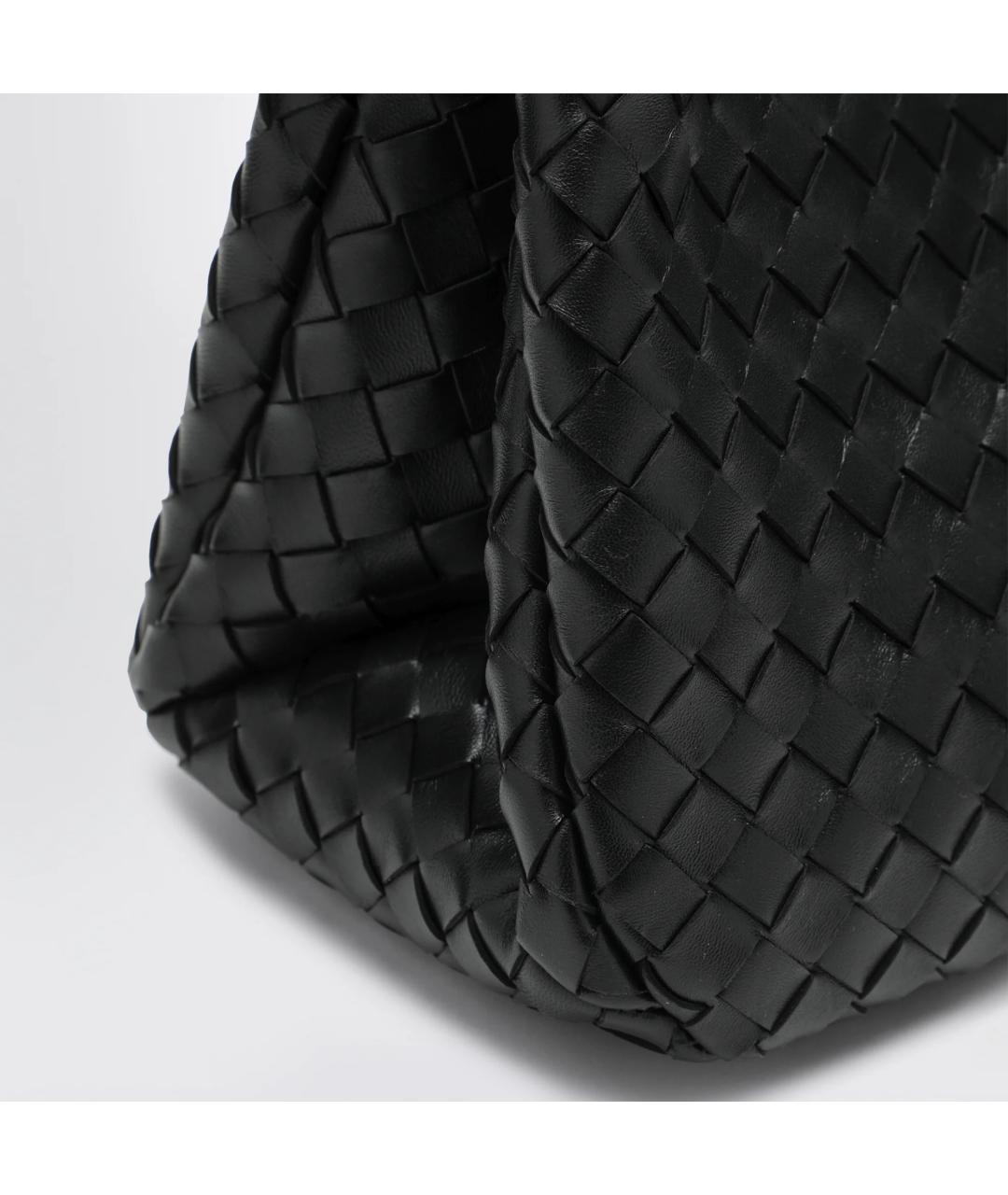 BOTTEGA VENETA Черная кожаная сумка через плечо, фото 5