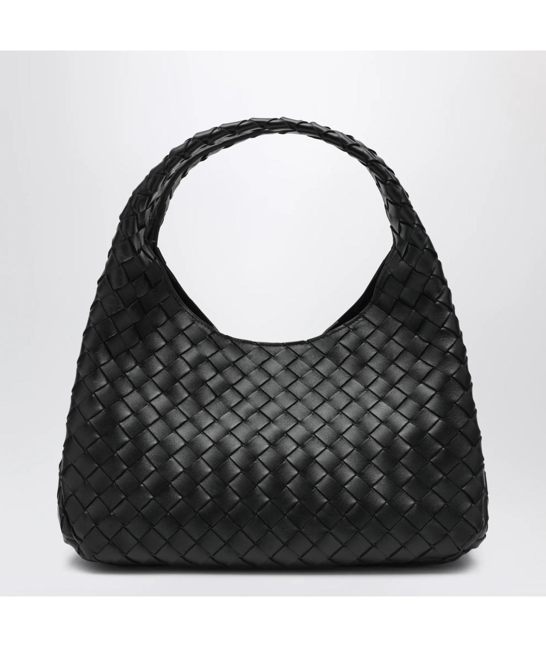 BOTTEGA VENETA Черная кожаная сумка через плечо, фото 6