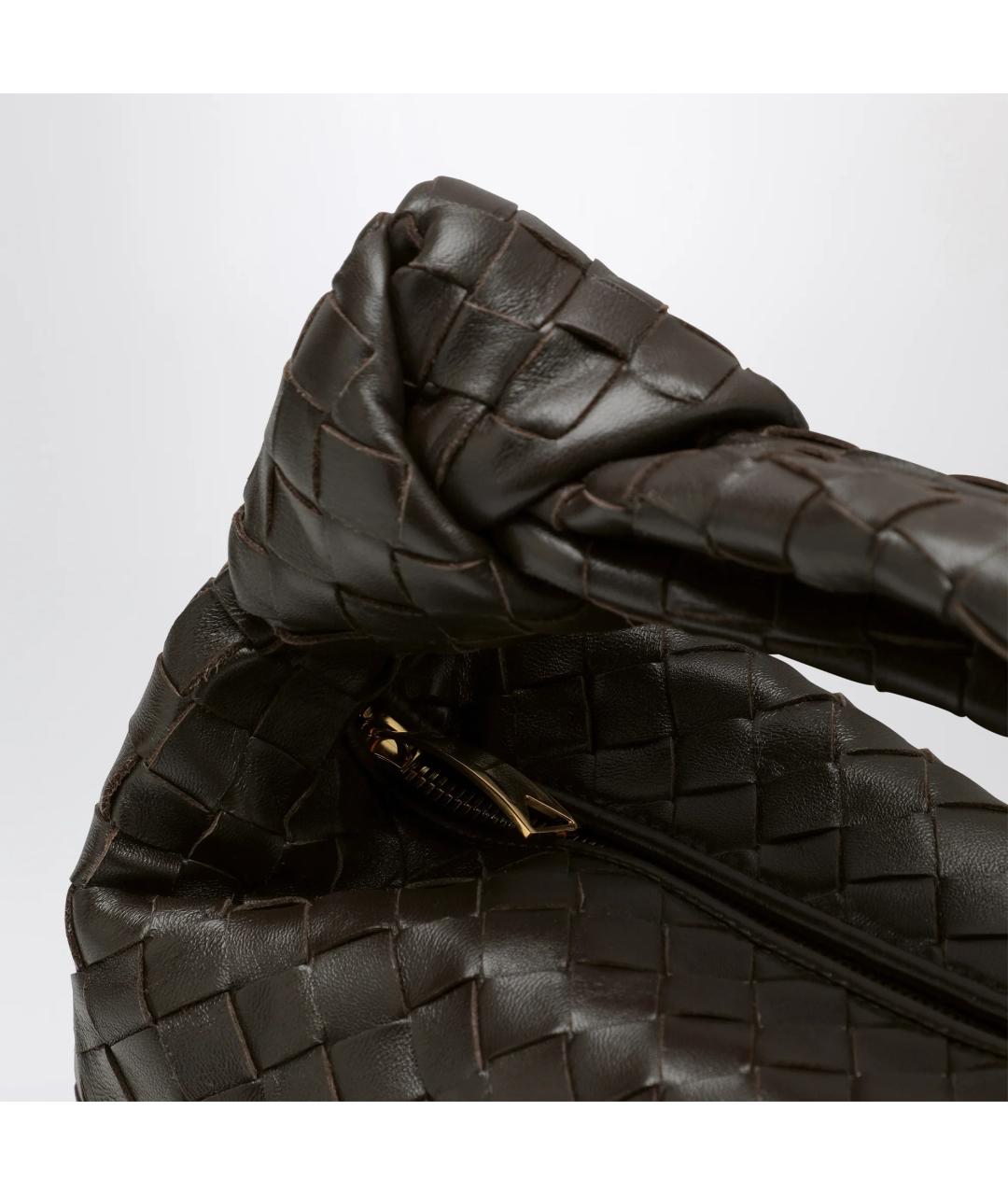 BOTTEGA VENETA Коричневая кожаная сумка через плечо, фото 5
