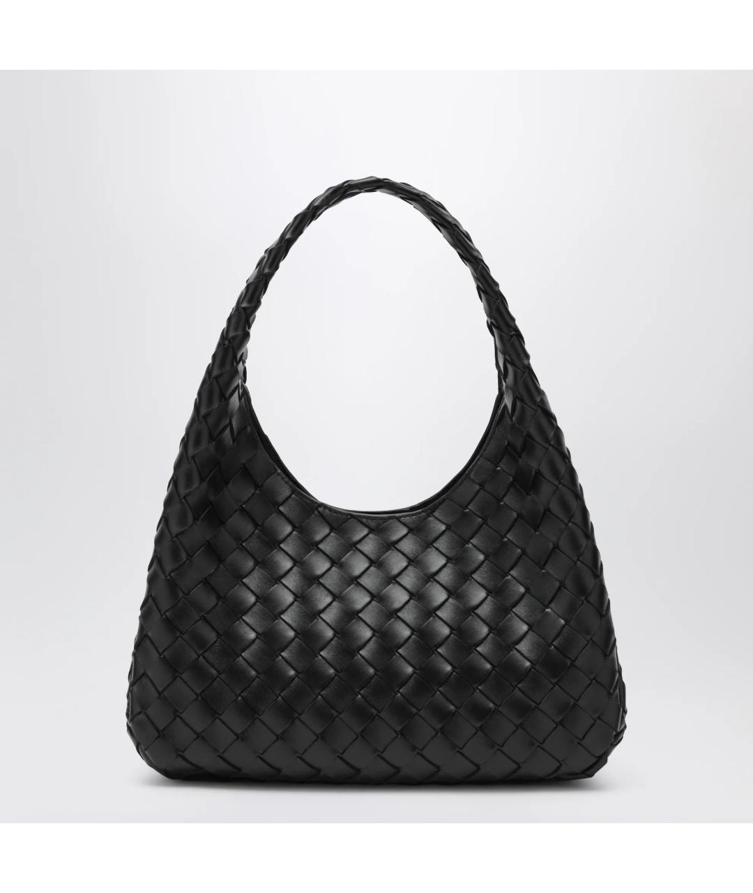 BOTTEGA VENETA Черная кожаная сумка через плечо, фото 6