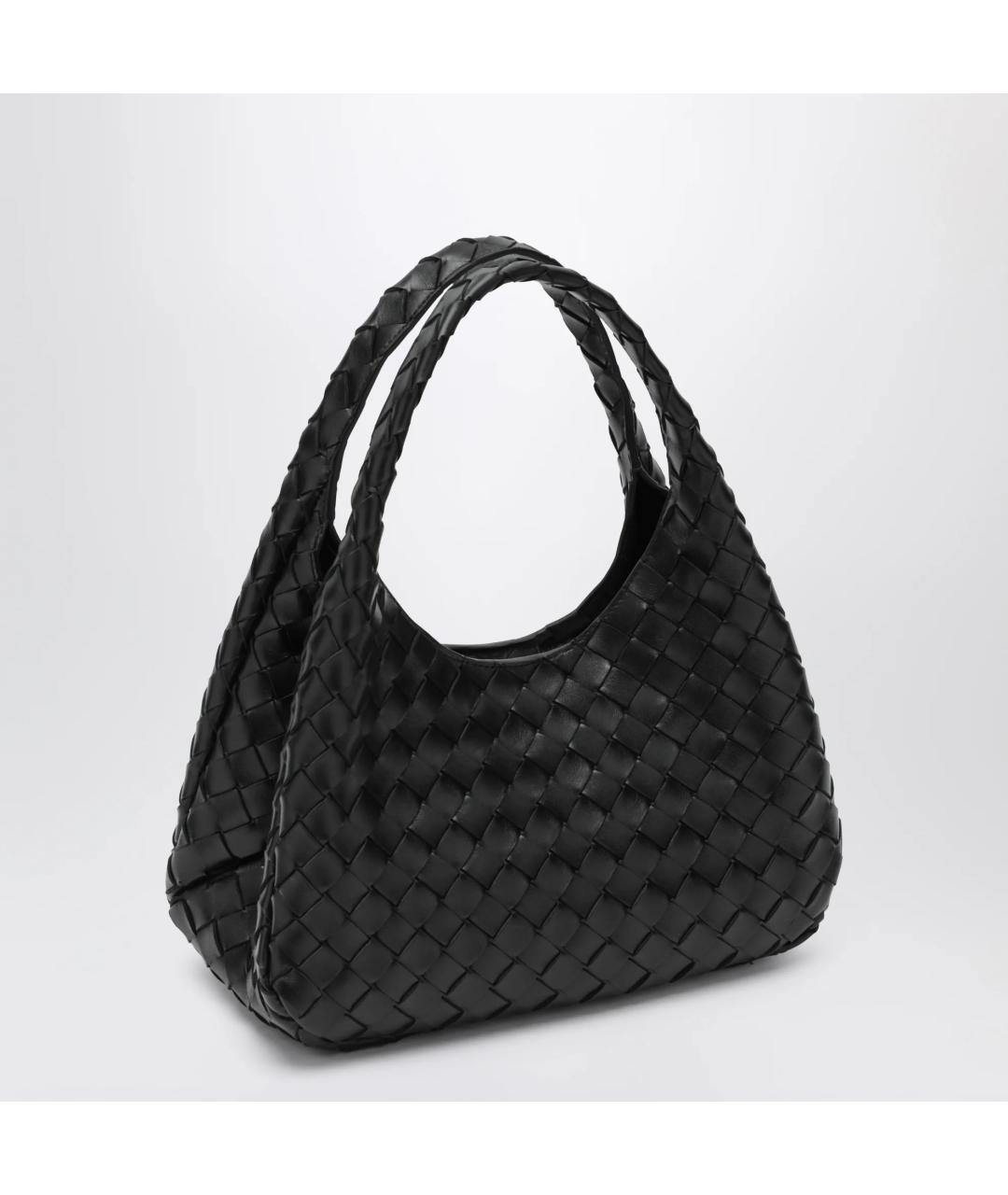 BOTTEGA VENETA Черная кожаная сумка через плечо, фото 2