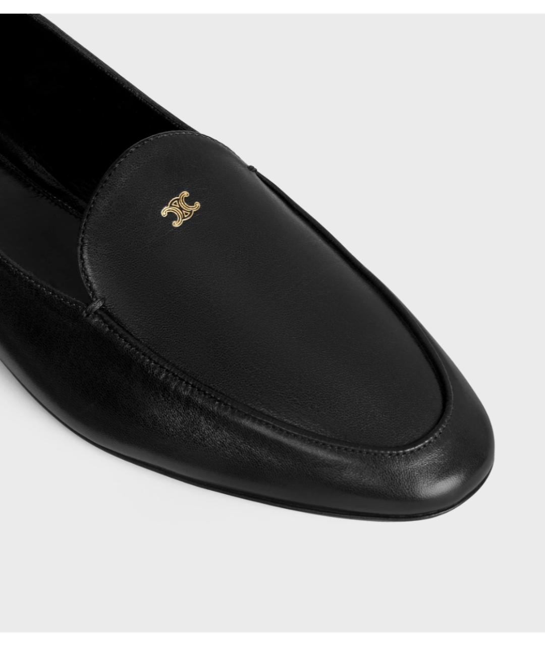 CELINE Черные кожаные лоферы, фото 5