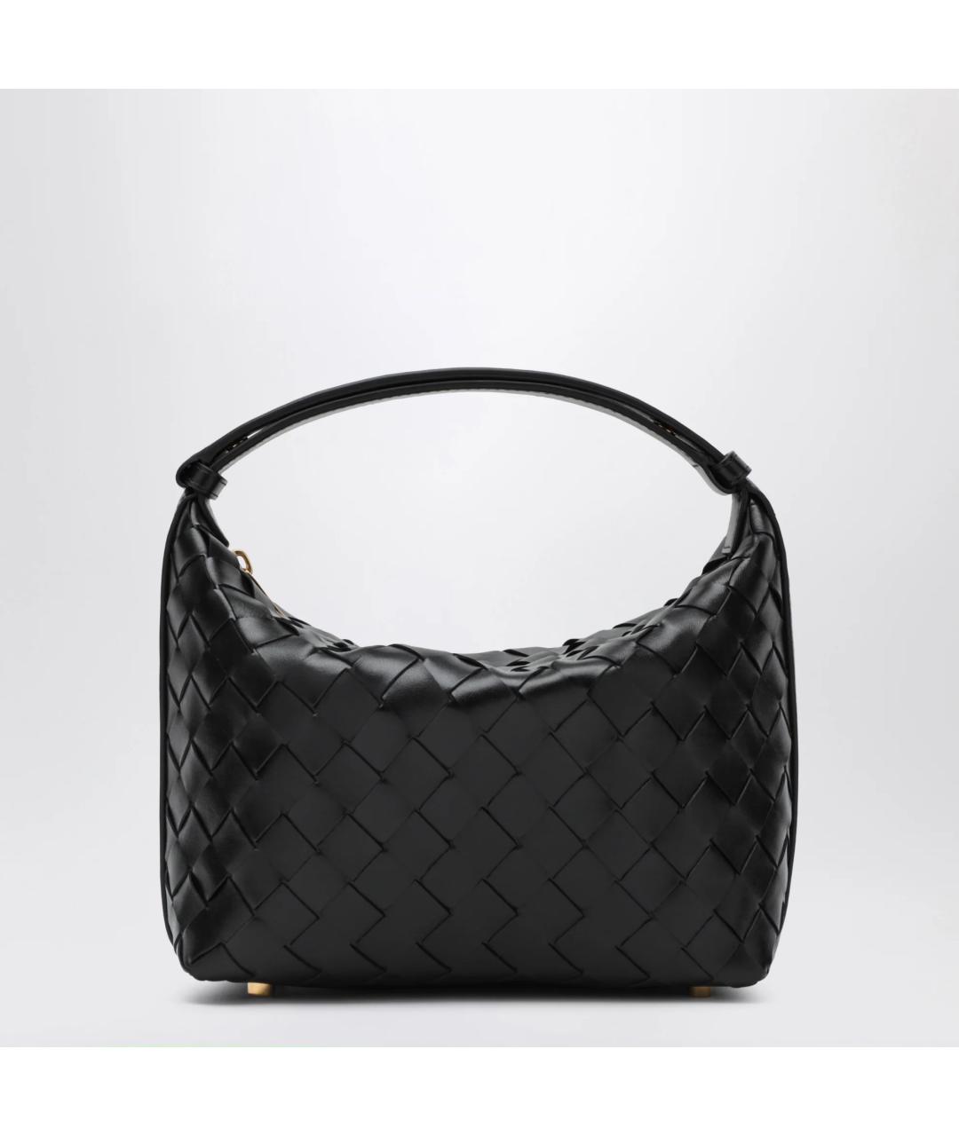 BOTTEGA VENETA Черная кожаная сумка с короткими ручками, фото 6
