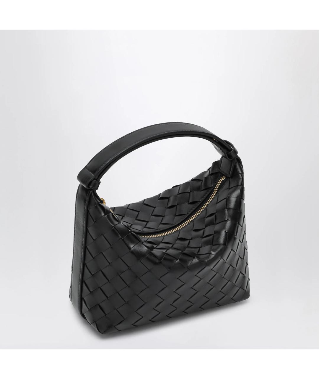 BOTTEGA VENETA Черная кожаная сумка с короткими ручками, фото 2