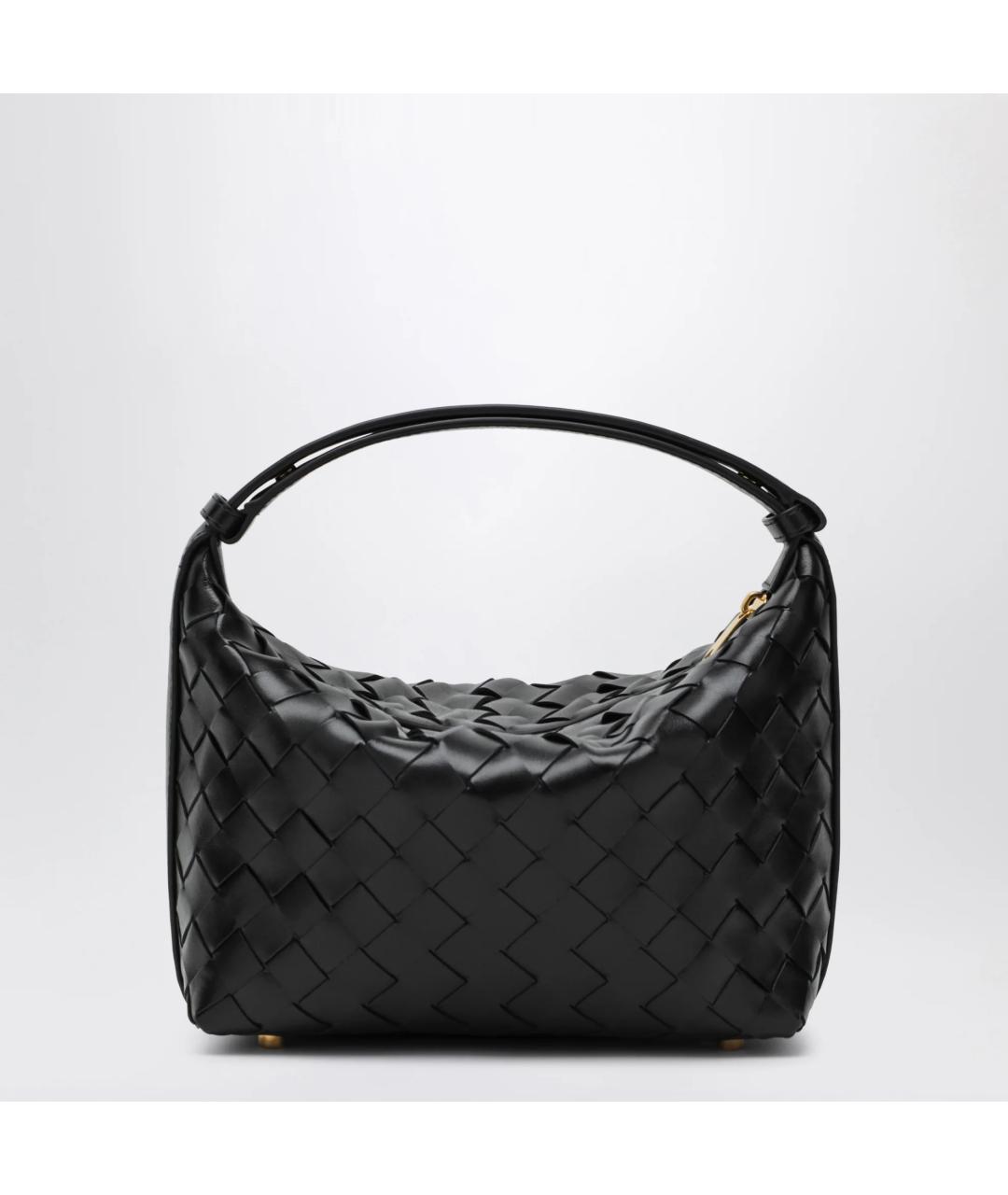 BOTTEGA VENETA Черная кожаная сумка с короткими ручками, фото 3
