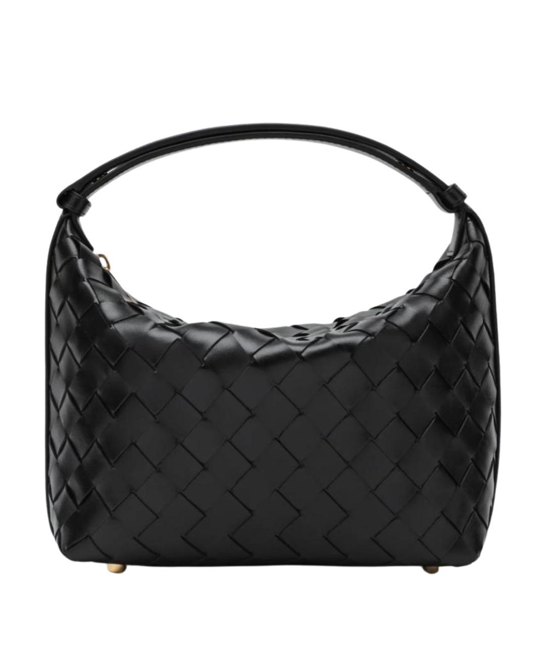 BOTTEGA VENETA Черная кожаная сумка с короткими ручками, фото 1