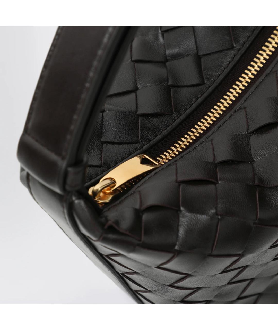 BOTTEGA VENETA Коричневая кожаная сумка с короткими ручками, фото 5