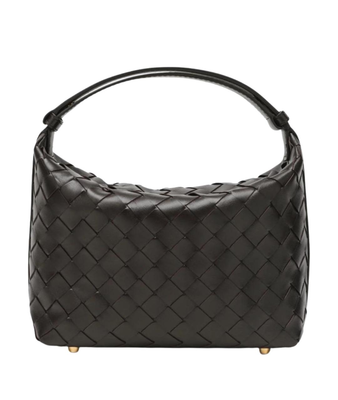 BOTTEGA VENETA Коричневая кожаная сумка с короткими ручками, фото 1