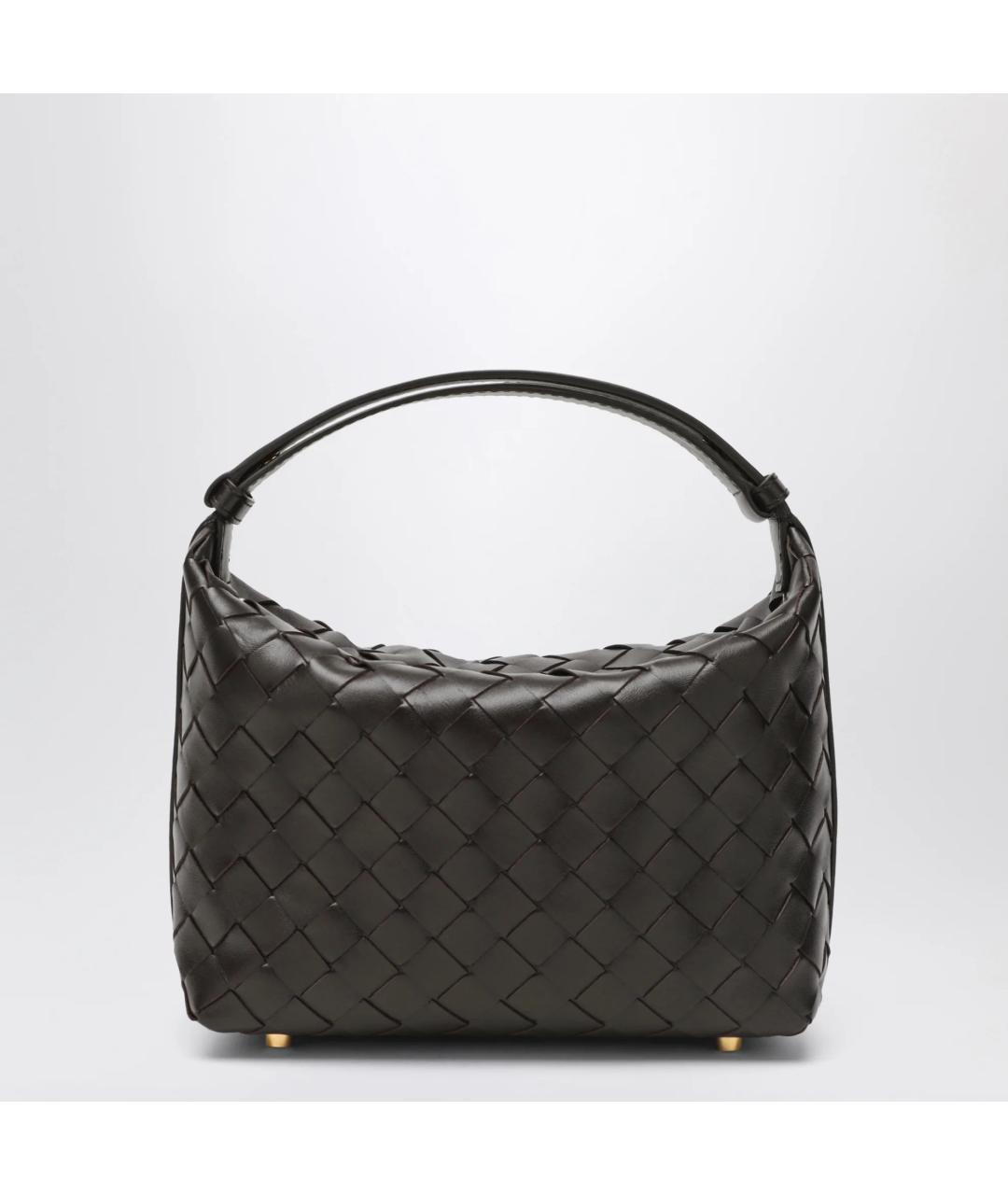 BOTTEGA VENETA Коричневая кожаная сумка с короткими ручками, фото 6