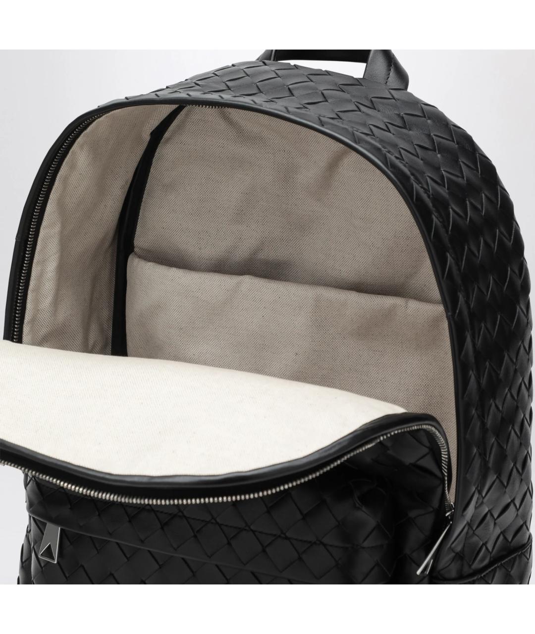BOTTEGA VENETA Черный кожаный рюкзак, фото 4