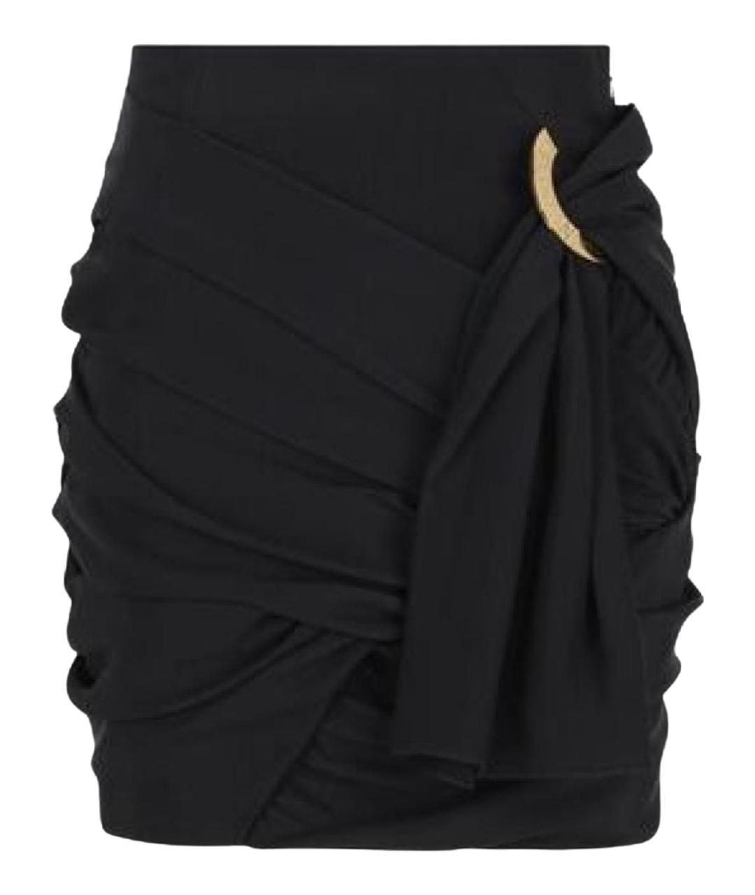 CELINE Черная вискозная юбка мини, фото 1