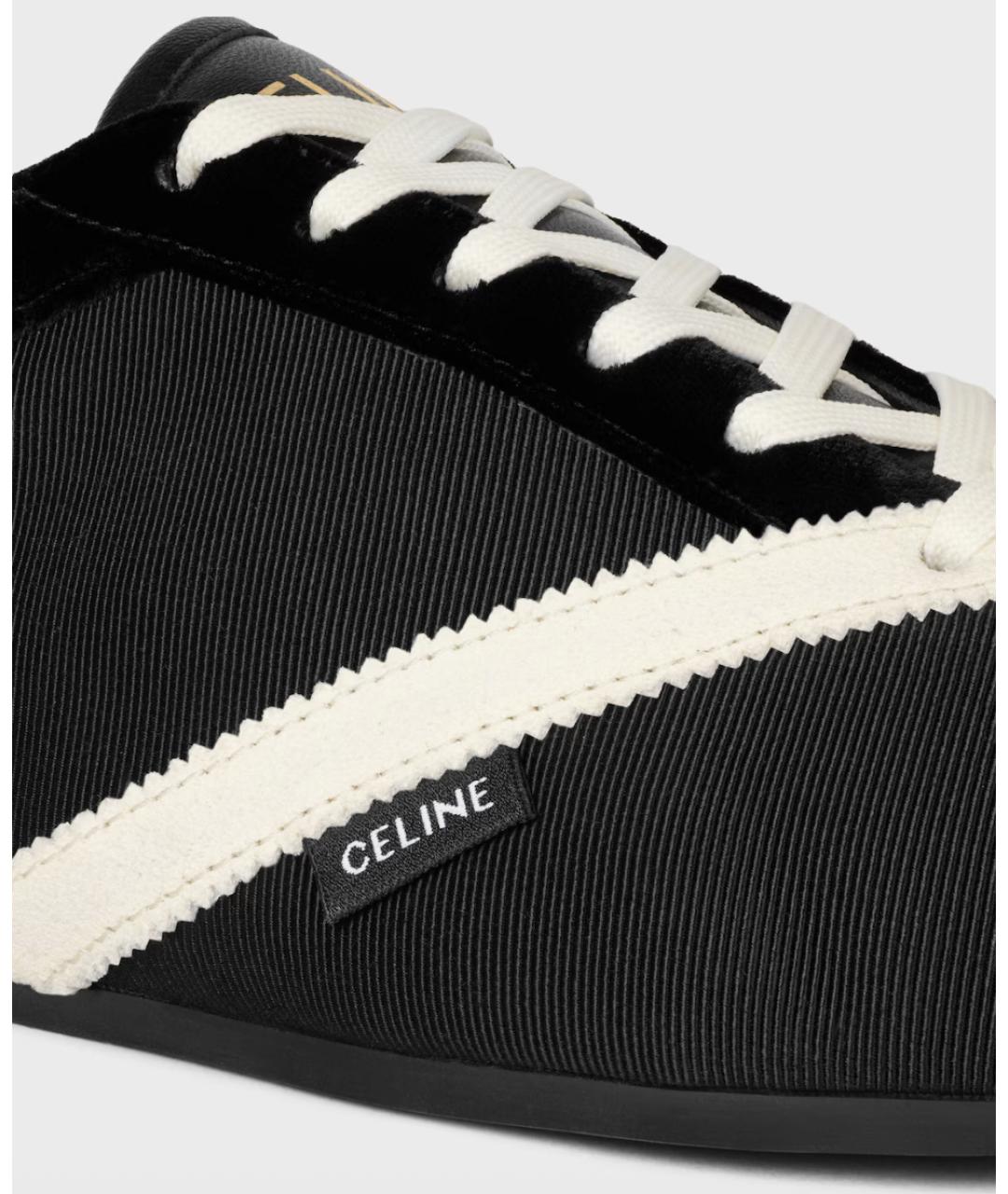 CELINE Черные текстильные кеды, фото 6