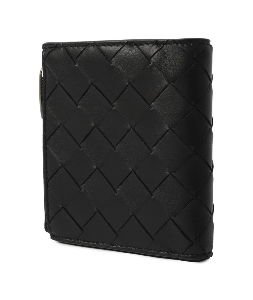 BOTTEGA VENETA Черный кожаный кошелек, фото 2