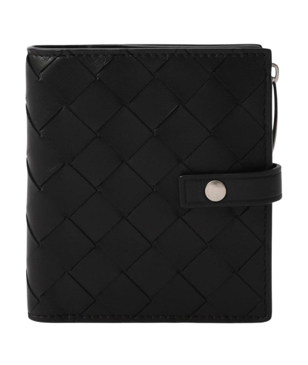BOTTEGA VENETA Черный кожаный кошелек, фото 1