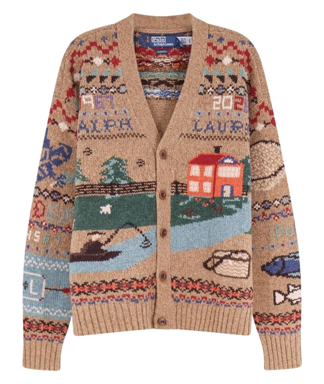 POLO RALPH LAUREN Бежевый шерстяной кардиган, фото 1