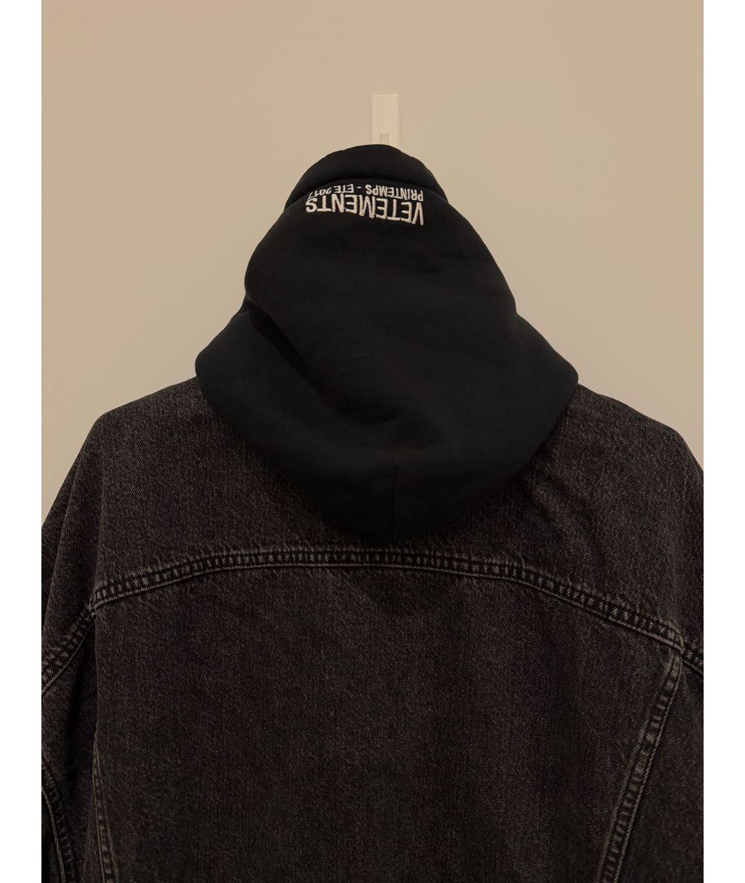 VETEMENTS Антрацитовая хлопковая куртка, фото 5