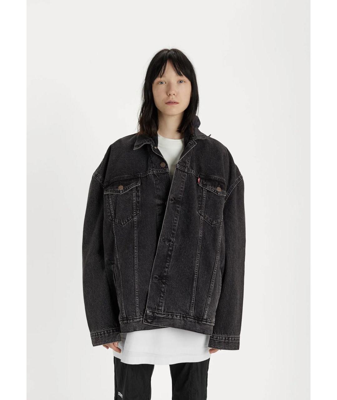 VETEMENTS Антрацитовая хлопковая куртка, фото 6
