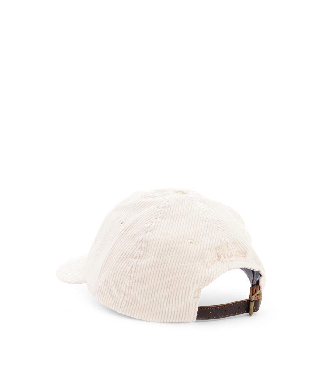 POLO RALPH LAUREN Белая хлопковая кепка/бейсболка, фото 3