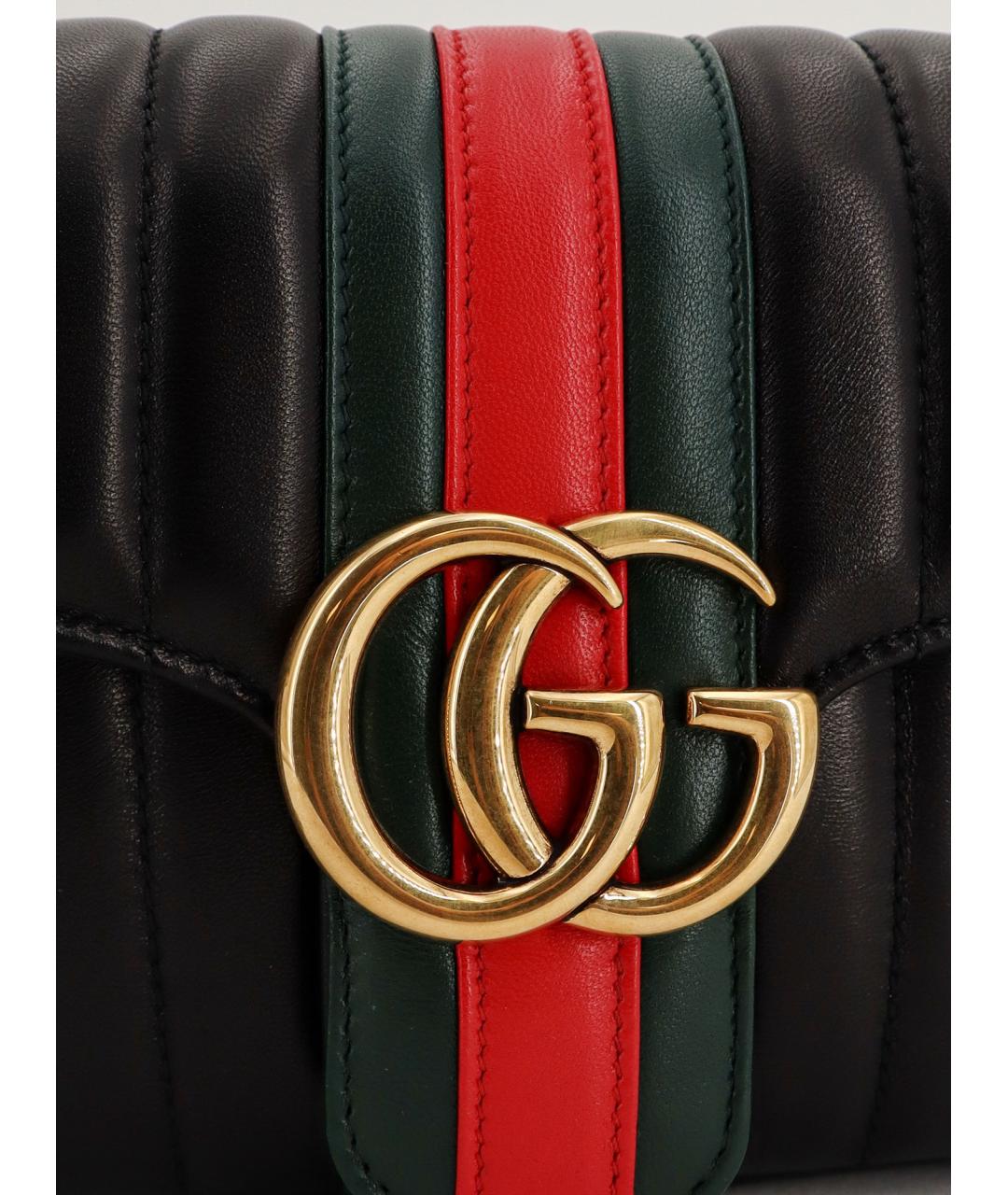 GUCCI Черная кожаная сумка через плечо, фото 4