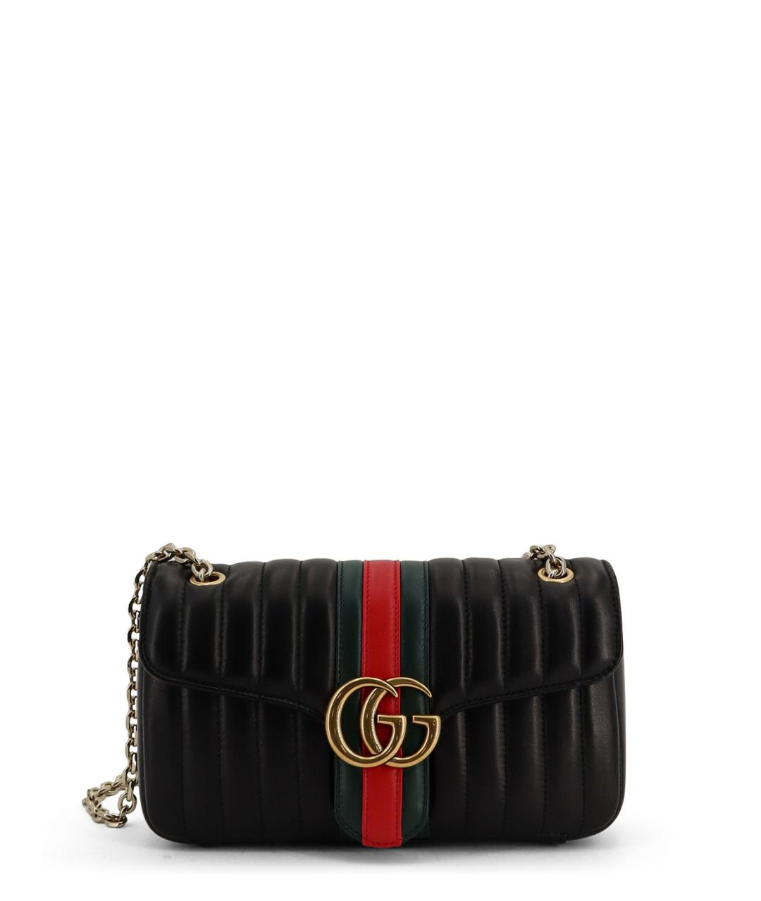 GUCCI Черная кожаная сумка через плечо, фото 6