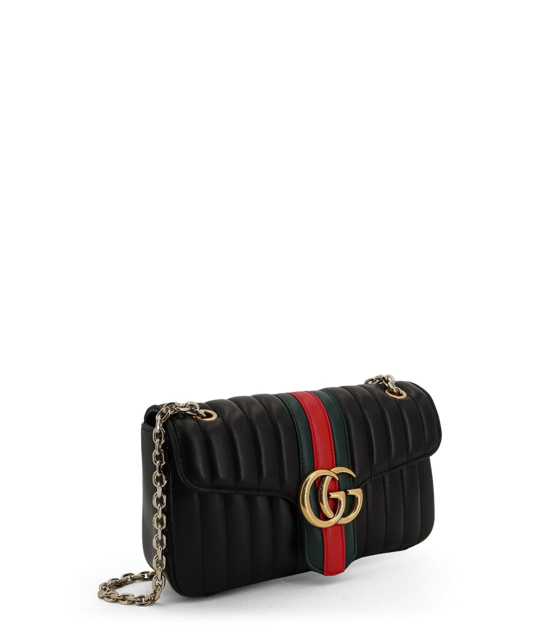 GUCCI Черная кожаная сумка через плечо, фото 3