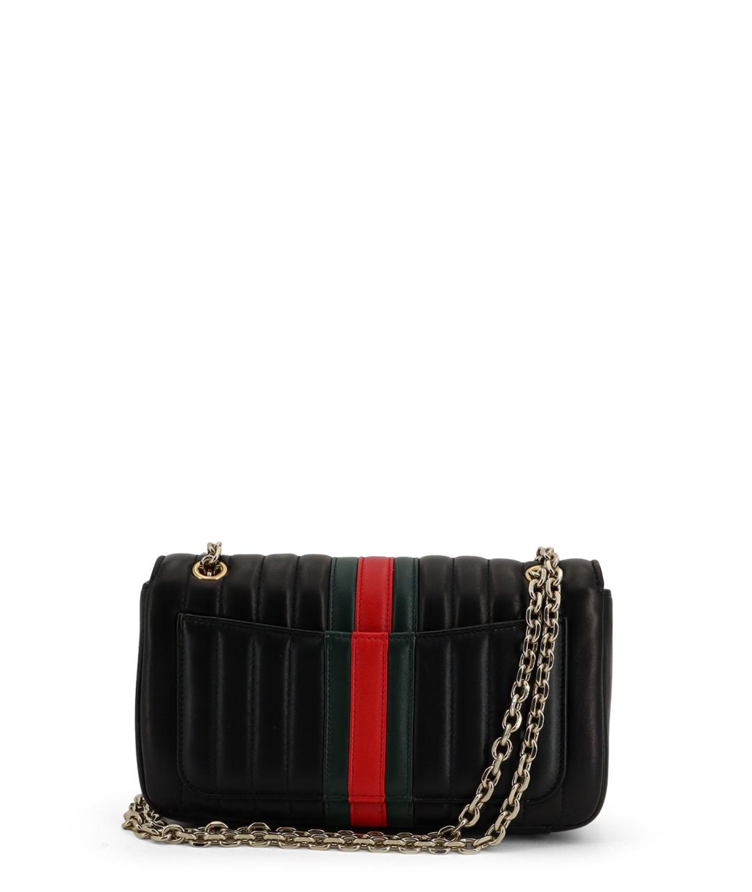 GUCCI Черная кожаная сумка через плечо, фото 2