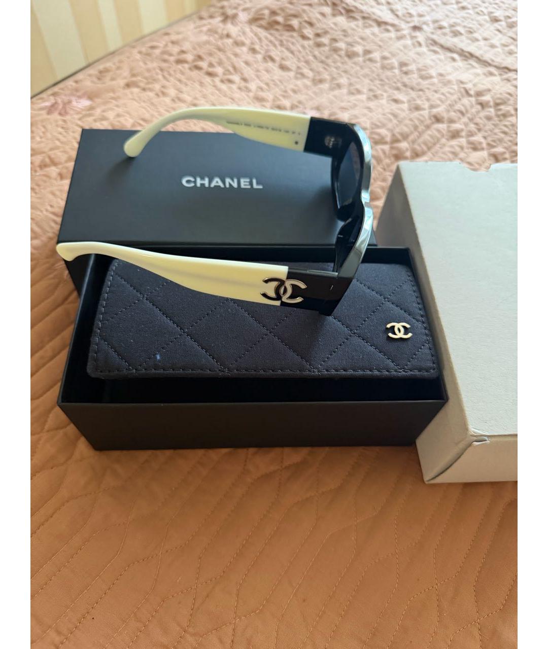 CHANEL Черные пластиковые солнцезащитные очки, фото 5