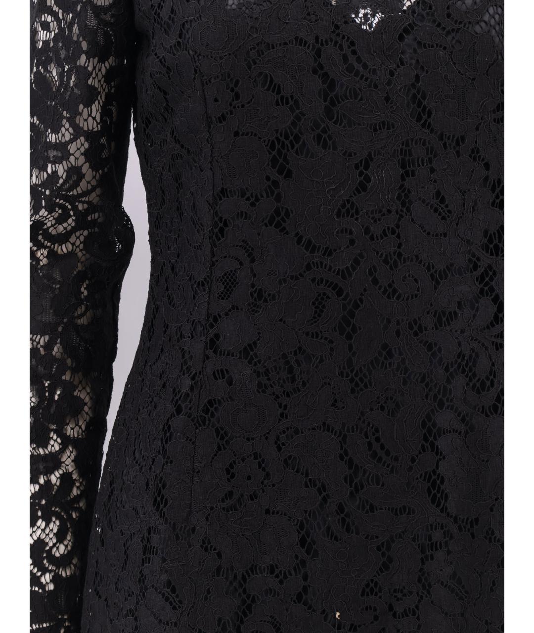 DOLCE&GABBANA Черное хлопковое коктейльное платье, фото 3