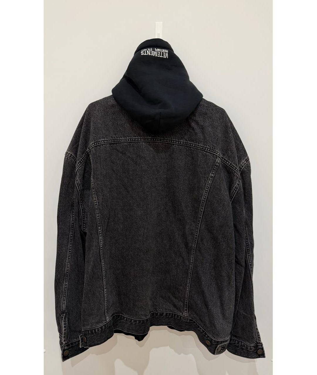 VETEMENTS Антрацитовая хлопковая куртка, фото 4