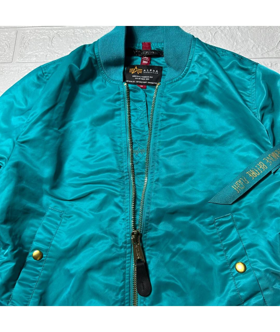 ALPHA INDUSTRIES Бирюзовая нейлоновая куртка, фото 7