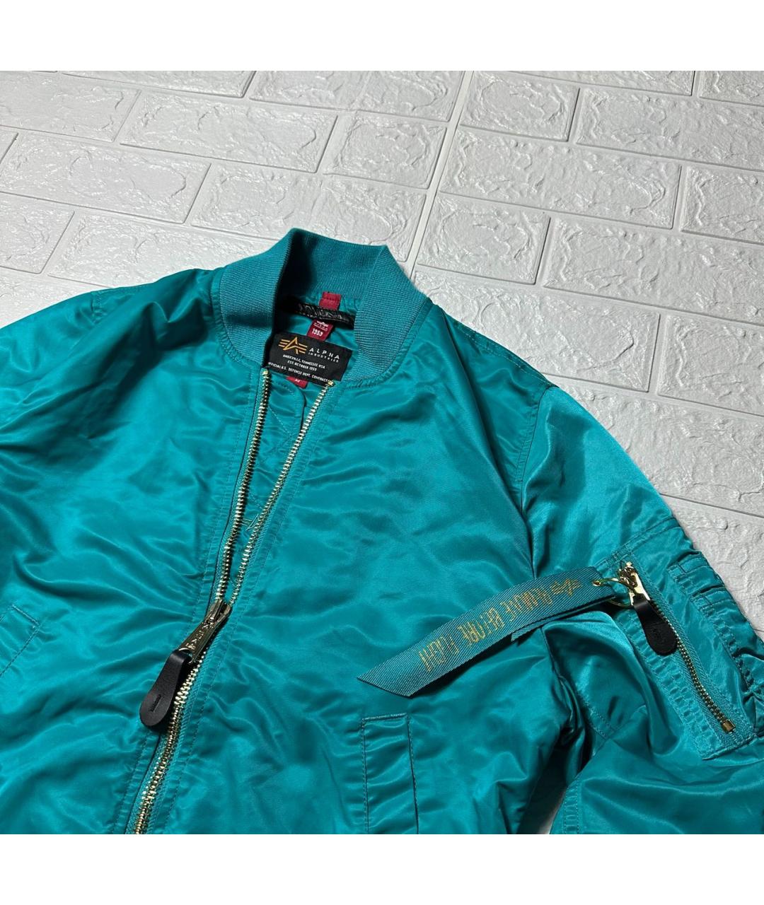 ALPHA INDUSTRIES Бирюзовая нейлоновая куртка, фото 3