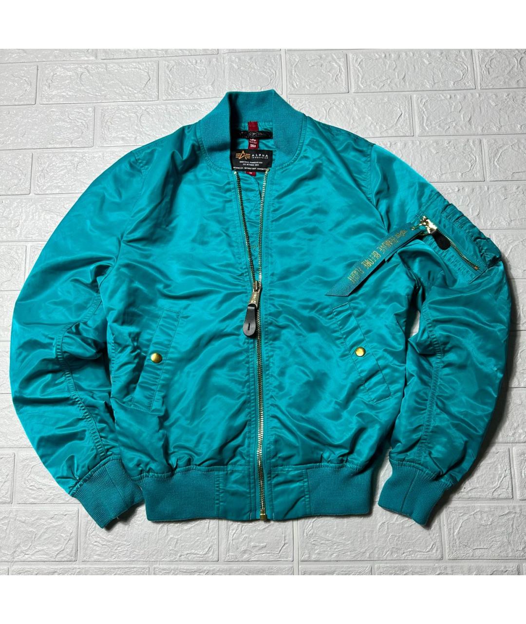ALPHA INDUSTRIES Бирюзовая нейлоновая куртка, фото 9