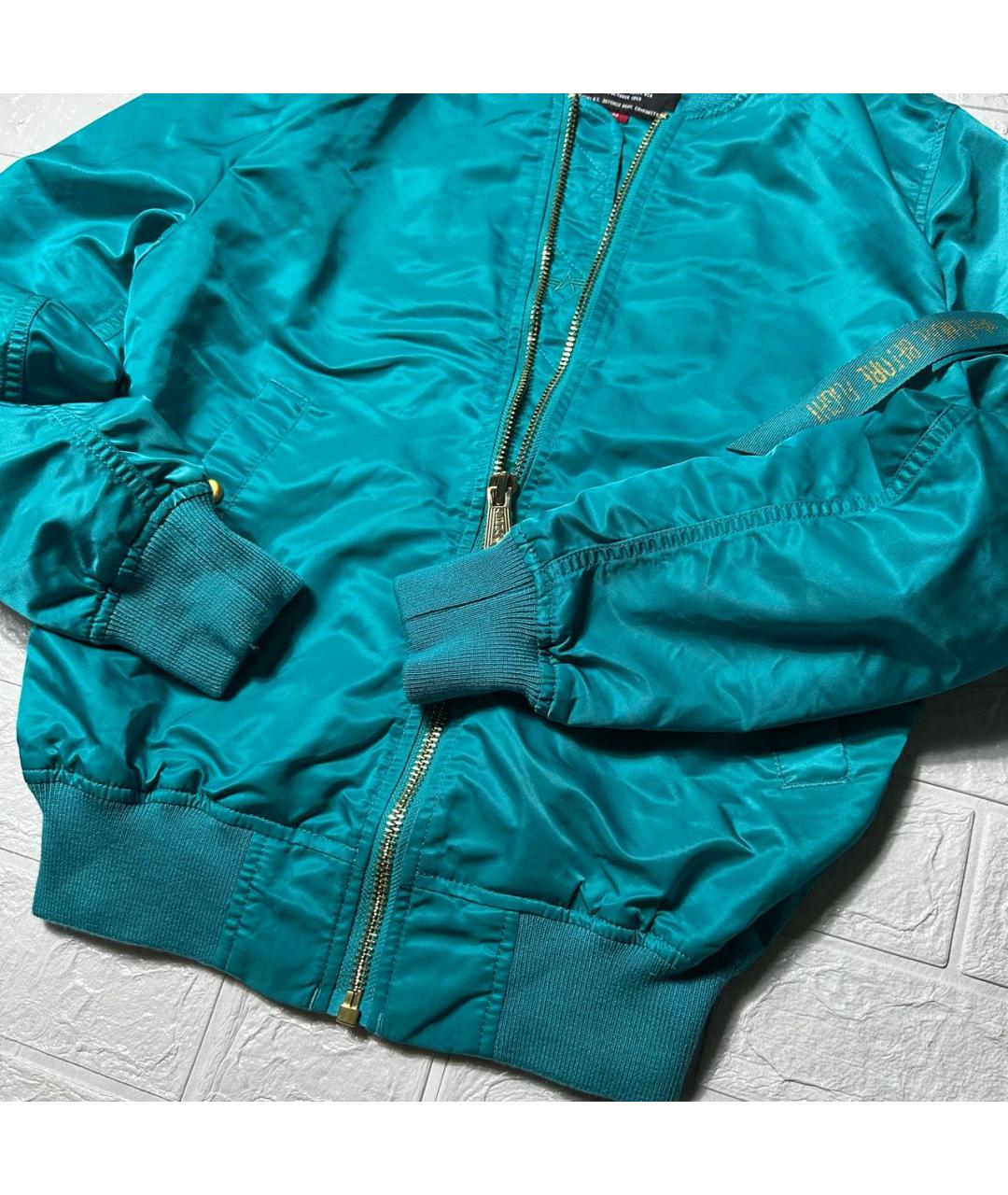 ALPHA INDUSTRIES Бирюзовая нейлоновая куртка, фото 6