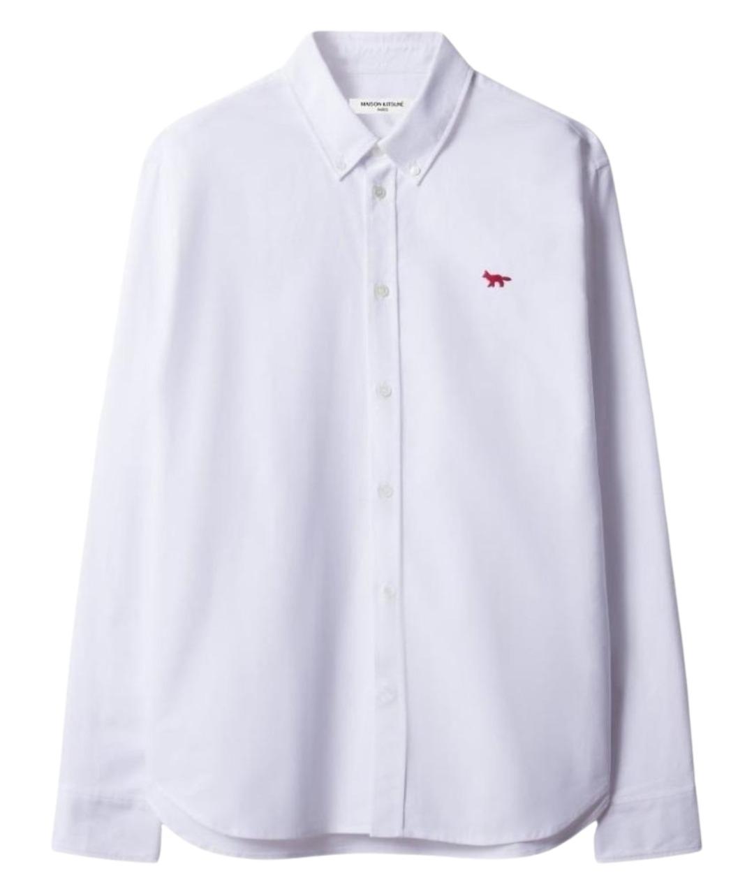MAISON KITSUNE Белая хлопковая классическая рубашка, фото 1